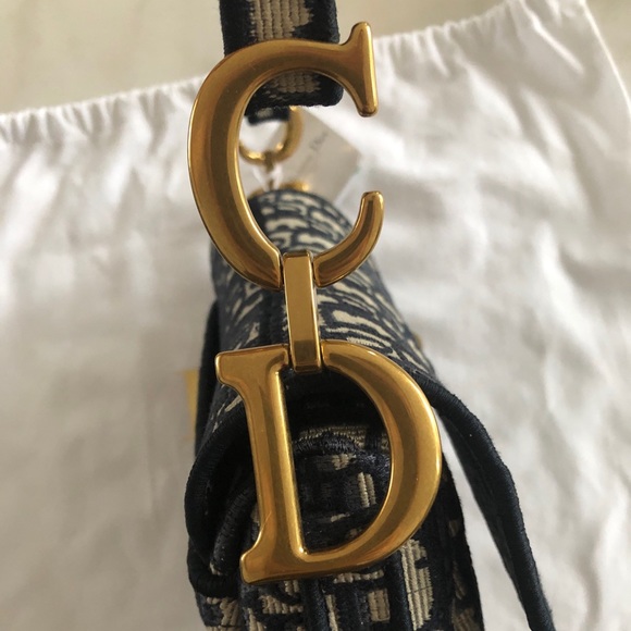 Dior Oblique Embroidered Saddle Bag - Picture 6 of 16